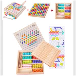 3 Az 1 Montessori Játékok Szivárvány Színű Gyöngyök Oktató Játék Clip Beads 46932486 Fejlesztő játék babáknak