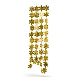 Ghirlandă cu fulgi de nea aurie, lungime 2,7 metri, perfectă pentru decorarea casei sau a bradului de Crăciun - Ghirlande