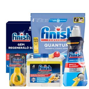 Finish Quantum All in One Pack z płynem czyszczącym, 120 kapsułek 139055129 - Zmywanie naczyń