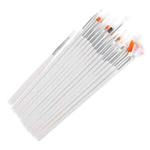 15 darabos fehér köröm díszítő ecset szett - Nono