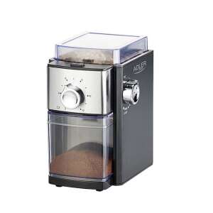 Rașniță de cafea Adler AD4448 Burr, negru și argintiu, cu recipient transparent - Rasnite și Aparat de cafea automat