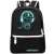Kruzzel reflective backpack with USB and jack connector, black, front view