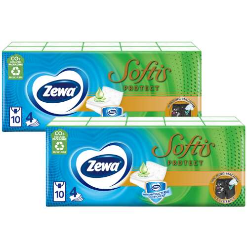 Zewa Softis Protect 4-vrstvové papierové vreckovky 2x(10x9)ks
