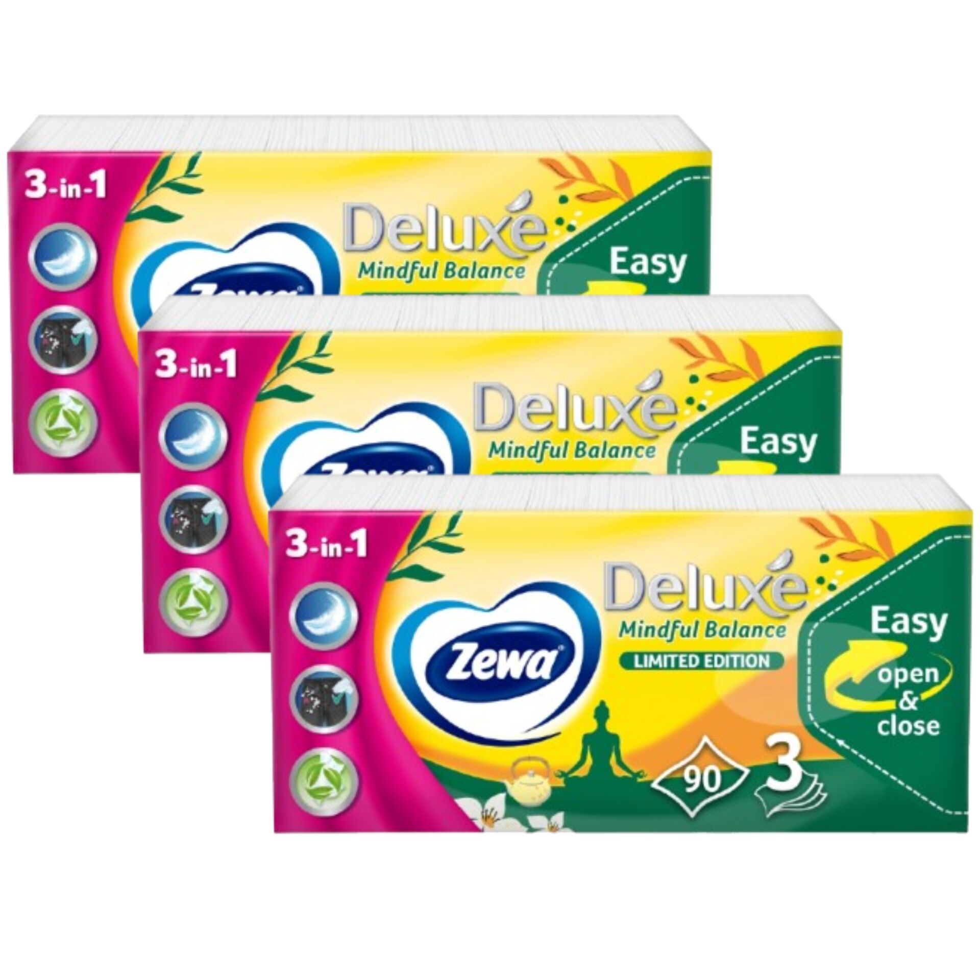 E-shop Zewa Deluxe 3-vrstvové Papierové Vreckovky - Limited Edition 3x90 ks