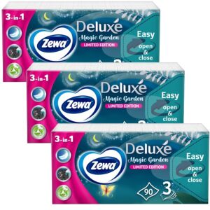 Zewa Deluxe 3-слойни Хартиени кърпички - Limited Edition 3x90бр 120380968