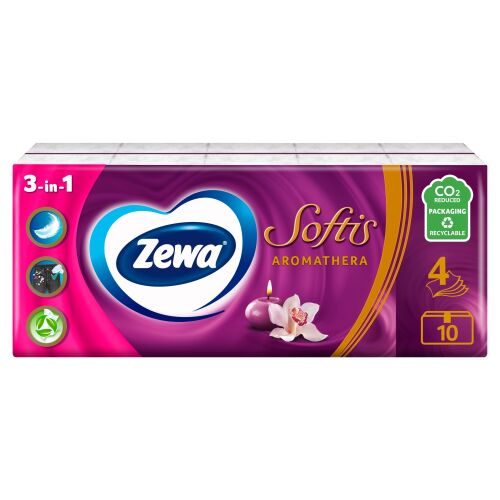 Zewa Softis 4 rétegű Papír zsebkendő - Aromathera 10x9db 120375762