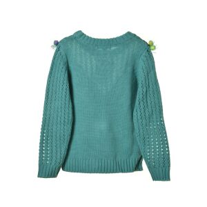 Rosalita turquoise, knitted girls' sweater – 104 cm 127398860 - Kids' Sweater & Cardigan