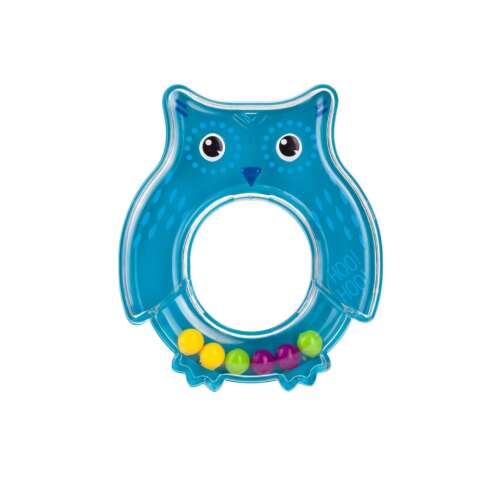 Canpol Babies Owl Rattle, blue, with colorful balls inside, baby toy