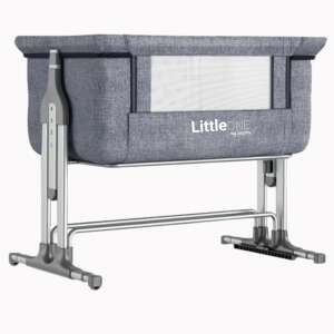 LittleONE Babybett mit Matratze und Kippfunktion + Moskitonetz #grey 93908849 Babyzimmer