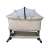 LittleONE by Pepita beige bedside crib with mosquito net