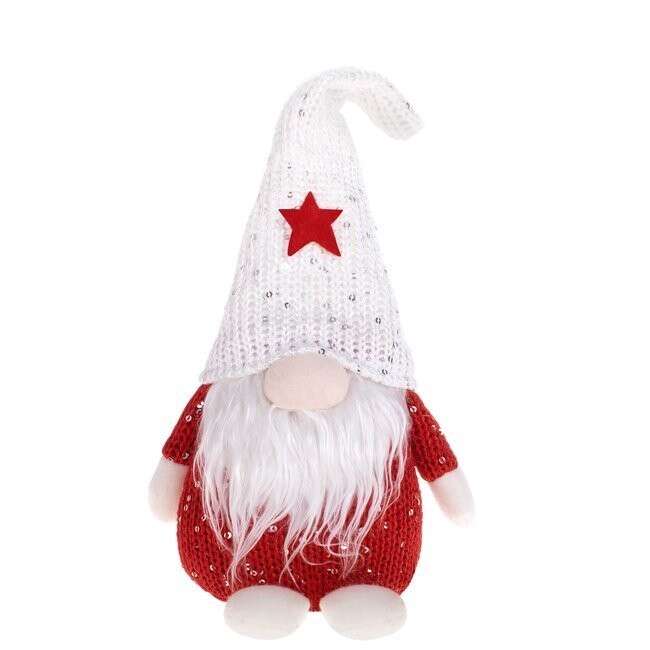 Springos 28 cm-es Mr. Manó karácsonyi dísz, karácsonyi törpe, kar...