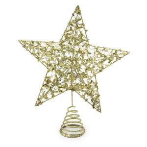 Csillag alakú karácsonyfa csúcsdísz / 25 cm - arany 47007266 