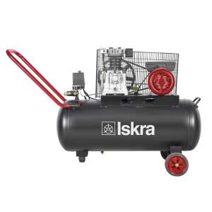 Sprężarka powietrza Iskra MB2065/100L, zbiornik 100L, ciśnienie 8 bar, moc 2200W - Sprężarka
