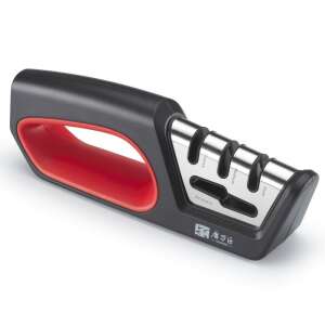TAIDEA 3-Stage Knife Sharpener, Black and Red, with Carbide, Ceramic, and Polishing Stages - Knife Sharpener
