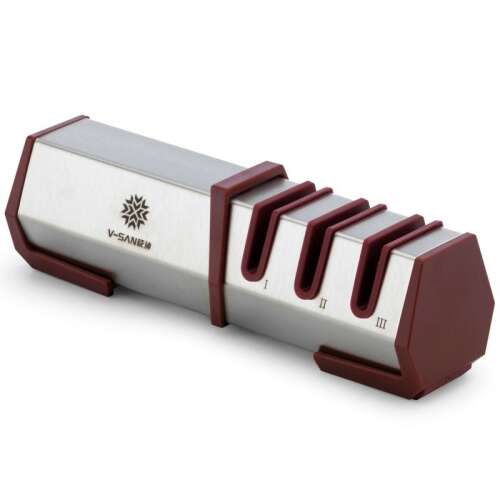 V-SANER 3-Stage Knife Sharpener with Tungsten Carbide and Diamond Sharpening Stages