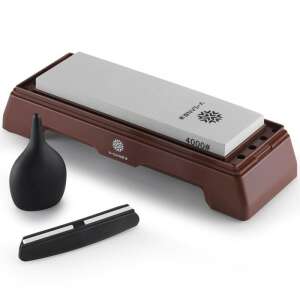 TAIDEA Knife Sharpening Stone Set, #1000/4000 Grit, with Stand, Angle Guide, and Water Dropper - Taidea