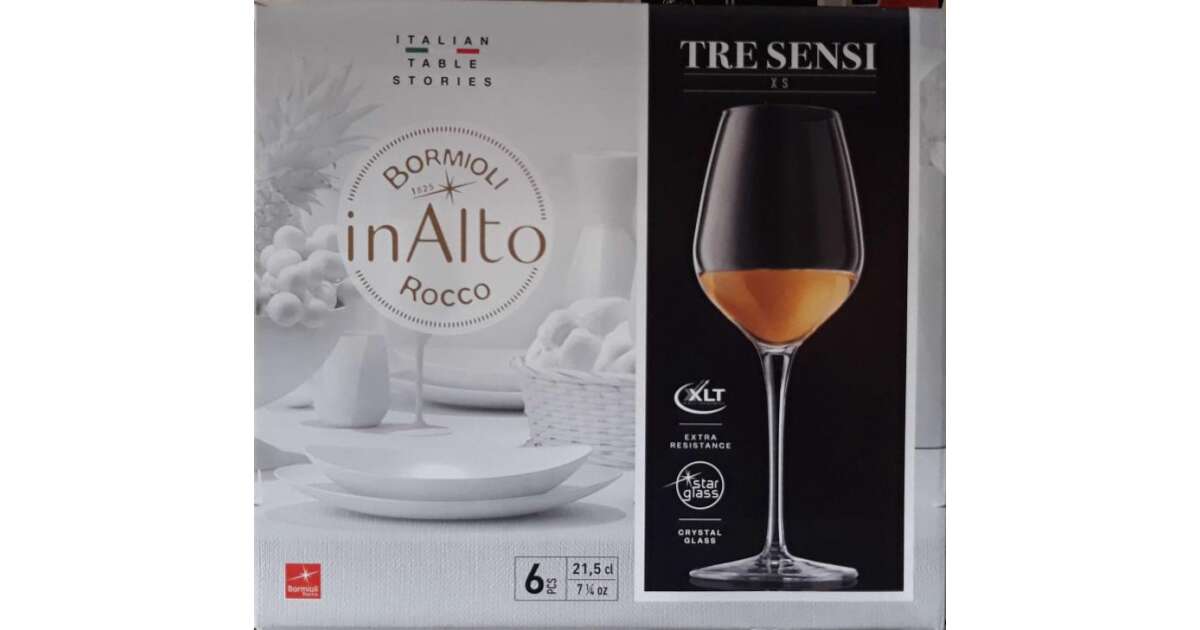 Bormioli Rocco - Gobelet en verre transparent Inalto, 44 cl, lot de 6