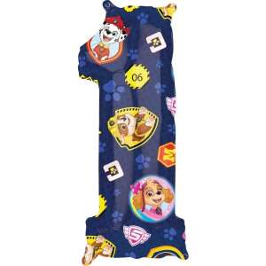 Balon cu folie Paw Patrol Numărul 1, 67 cm, Albastru, Decor pentru petrecerea de ziua de naștere - Mancs Őrjárat