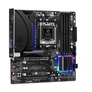 Angled view of ASRock B650M PG RIPTIDE AM5 motherboard - ASRock Motherboard