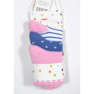 3er Pack Boboli Babysocken mit rosa, blau und weißen Streifen und Punkten - Boboli