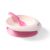 BabyOno plate - sticky bottom with spoon pink 1077/02 47017061