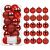 Springos set of 20 red Christmas tree ornaments in packaging