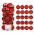 Springos set of 20 red Christmas tree ornaments in packaging