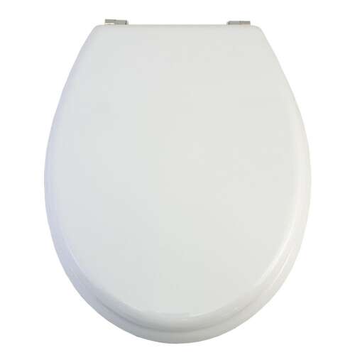 Fehér WC ülőke rozsdamentes acél zsanérokkal