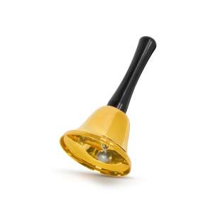 Gold Christmas handbell with black handle - Christmas