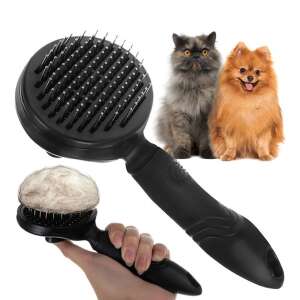 Purlov self-cleaning pet brush with fur and pets - Pet brush, clippers, scissors, claw clippers