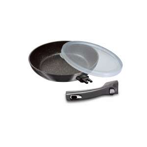Berlinger Haus Metallic Line Carbon Pro Edition 24cm frying pan with removable handle and glass lid - Berlinger Haus