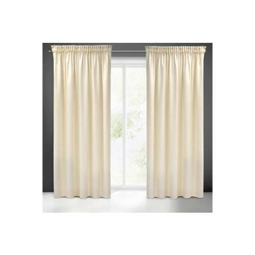 Sibel Pierre Cardin krémszín bársony függönyök, 140x270 cm