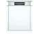 Bosch SMI2ITS33E Serie2 beépíthető mosogatógép, 12 teríték, E energiaosztály, 5 program, 4 opció, LED kijelző, Inox