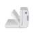 Domo MS171 electric food slicer, white, side view, folded
