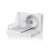 Domo MS171 electric food slicer, white, angled view
