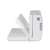 Domo MS171 electric food slicer, white, side view, folded