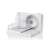 Domo MS171 electric food slicer, white, angled view