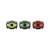 Emos Cob LED headlamp, black with green accents, 3W, 220 lumens, white, green, and red light modes