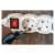 Emos 2 meter extension cord with 3 sockets and switch, white, close-up of socket