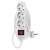 Emos 2 meter extension cord with 3 sockets and switch, white