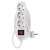 Emos 2 meter extension cord with 3 sockets and switch, white