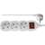 Emos 2 meter extension cord with 3 sockets and switch, white