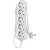 Emos 5-outlet extension cord, 1.5 meters long, white, with child safety lock