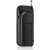 JVC RA-E411B portable FM pocket radio, black, back view