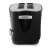 Domo 4-slice toaster, black with stainless steel top, front view