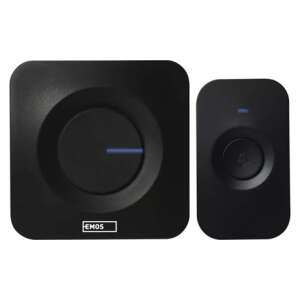 Emos wireless doorbell P5728, black, front view - Decoration