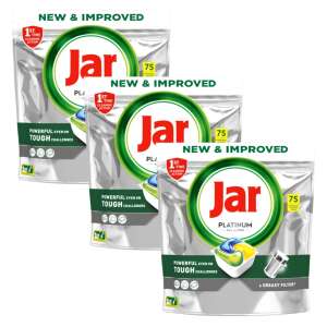 3er Pack Jar Platinum All-in-One Geschirrspültabs, 75 Stück, Kraftvolle Reinigung, Neu & Verbessert - Spülmaschinen-Zubehör