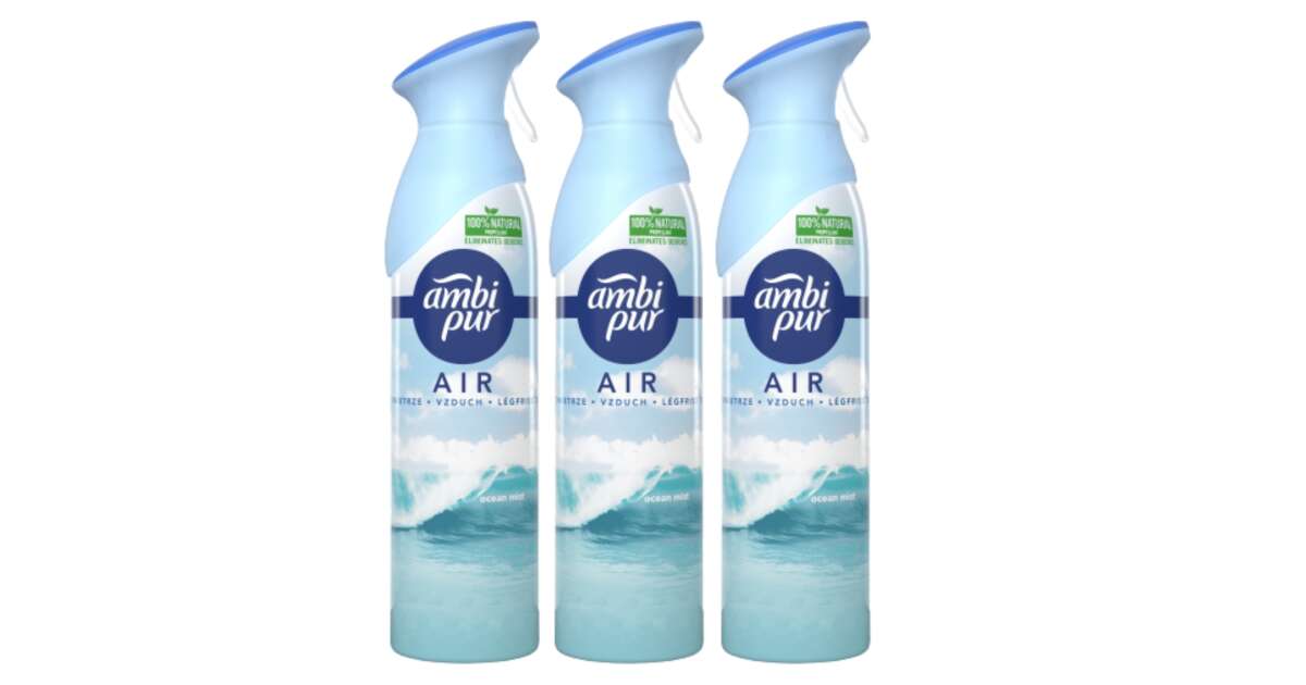 Ambi Pur Ocean Mist Air freshener spray 3x300ml