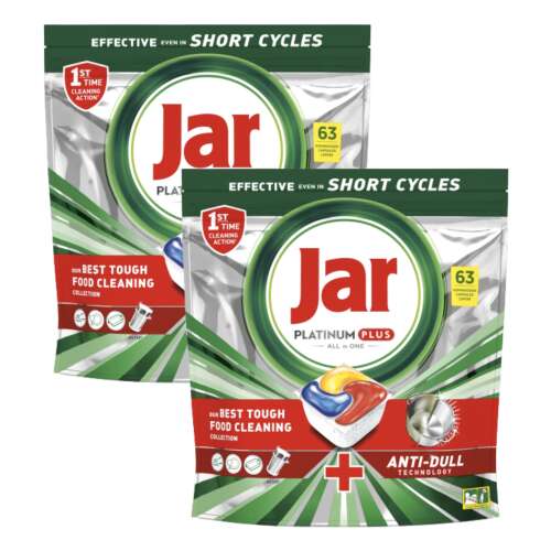 Jar Platinum Plus All In One Lemon Mosogatógép kapszula 2x63db