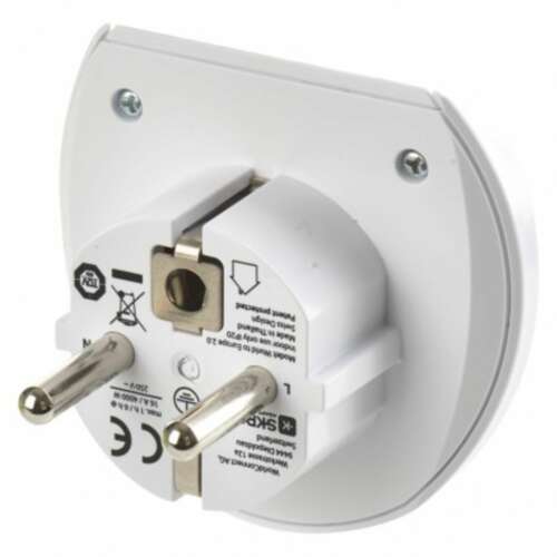 Emos utazóadapter európai országokba, fehér, 250V~/16A max